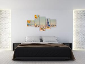 Moderný obraz Paríža - Eiffelova veža (Obraz 150x85cm)
