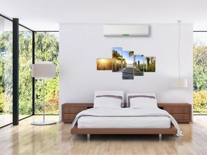 Moderný obraz do bytu - tropický raj (Obraz 150x85cm)
