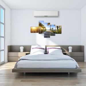 Moderný obraz do bytu - tropický raj (Obraz 150x85cm)