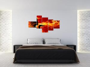 Obraz - žena v ohni (Obraz 150x85cm)