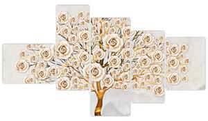 Zlatý strom - moderný obraz (Obraz 150x85cm)
