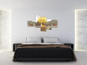 Abstraktný obraz - strom (Obraz 150x85cm)