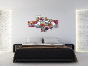 Abstraktný obraz farebných gulí (Obraz 150x85cm)