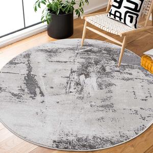Dekorstudio Moderný okrúhly koberec CHIC 176 - sivý Priemer koberca: 160cm