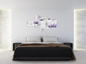 Abstraktný obraz kvetov (Obraz 150x85cm)