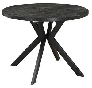 KONDELA Jedálenský rozkladací stôl, betón tmavý/čierna, 100-250x75,5 cm, LUKOS