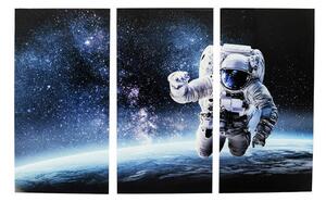Man in Space obraz sklenený modrý