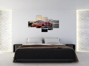 Obraz červeného auta (Obraz 150x85cm)