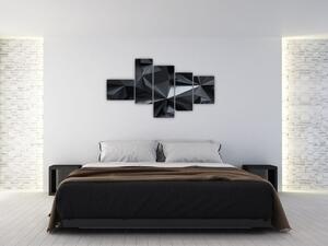 Čiernobiely obraz - abstrakcie (Obraz 150x85cm)