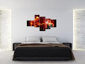 Moderný obraz - ohnivý muž (Obraz 150x85cm)