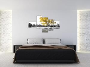 Obraz žltého stromu v prírode (Obraz 150x85cm)