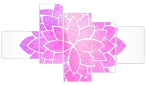 Obraz: ružová mandala (Obraz 150x85cm)