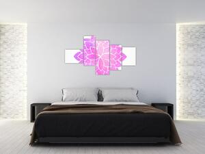 Obraz: ružová mandala (Obraz 150x85cm)