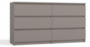 Komoda Malva M6 140 cm - sivá
