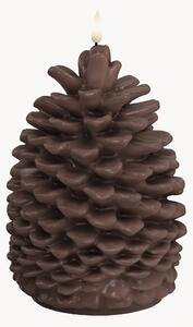 Ručne vyrobená vianočná LED sviečka's efektom plameňa Pine Cone, V 19 cm