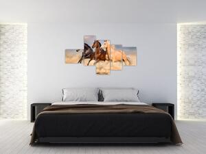 Moderný obraz koní (Obraz 150x85cm)