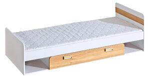 Jednolôžková posteľ 80x190 Lorento 13 s matracom Biely/Nash dub