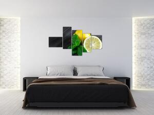 Obraz citrónu na stole (Obraz 150x85cm)