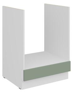 Sporáková skrinka LUNARA - šírka 60 cm, zelená / biela