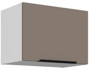 Digestorová skrinka LUNARA - šírka 50 cm, tmavo béžová / biela