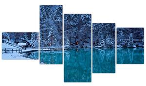 Obraz zimného jazera (Obraz 150x85cm)