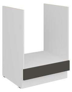 Sporáková skrinka LUNARA - šírka 60 cm, grafit/biela