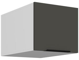 Horná skrinka s výklopnými dvierkami LUNARA - šírka 40 cm, grafit/biela