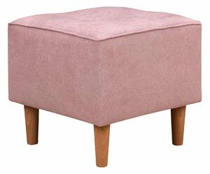 Škandinávsky set nábytku pohovka s kreslom a pufom Ružová