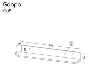 Regál Gappa 09 biely/jaseň
