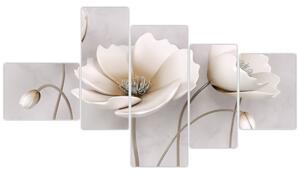 Obraz bieleho kvetu (Obraz 150x85cm)