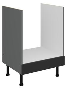 Sporáková skrinka LUNARA - šírka 60 cm, čierna / antracit