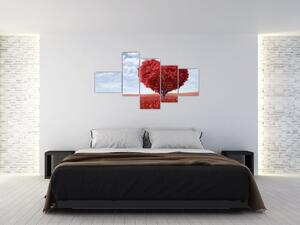 Červené srdce - obraz (Obraz 150x85cm)