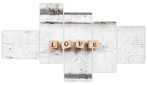 Obraz - nápis LOVE (Obraz 150x85cm)
