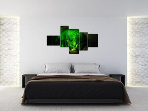 Zelená moderná abstrakcie (Obraz 150x85cm)