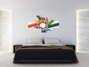 Obraz - farebný kruh z pasteliek (Obraz 150x85cm)