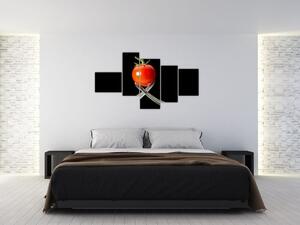 Obraz - paradajka s vidličkami (Obraz 150x85cm)