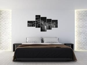 Čiernobiely obraz mosta (Obraz 150x85cm)