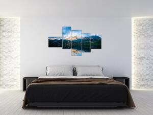 Obraz - jazero s horami (Obraz 150x85cm)
