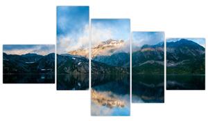 Obraz - jazero s horami (Obraz 150x85cm)