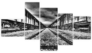Železnice, koľaje - obraz na stenu (Obraz 150x85cm)