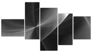 Čiernobiely abstraktný obraz (Obraz 150x85cm)