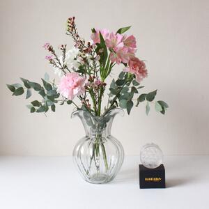 Exkluzívny set: váza Sally Clear + aranžovací krúžok Hanataba