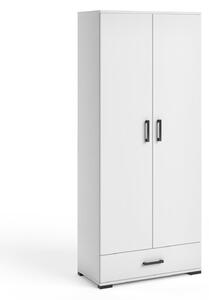 Vysoká dvojdverová skriňa 80 cm KLENRI - biela