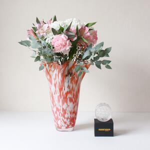 Exkluzivní set: váza Rust / White / Clear + aranžovací krúžok Hanataba