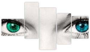Obraz - detail zelených očí (Obraz 150x85cm)