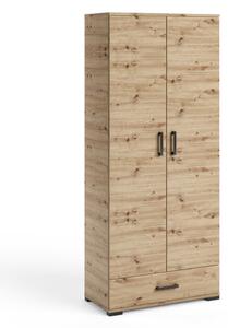 Vysoká dvojdverová skriňa 80 cm KLENRI - dub artisan
