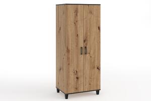 Dvojdverová šatníková skriňa 80 cm NAIRI - dub artisan