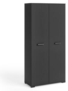 Šatníková dvojdverová skriňa 90 cm KLENRI - čierna