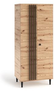 Dvojdverová skriňa s lamelami 80 cm WARDOX - dub artisan
