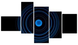 Modré kruhy - obraz (Obraz 150x85cm)